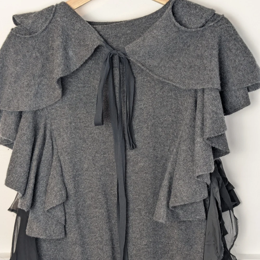 Sacai • Wool Ruffle Bow Sweater Dress - Picture 5 of 16